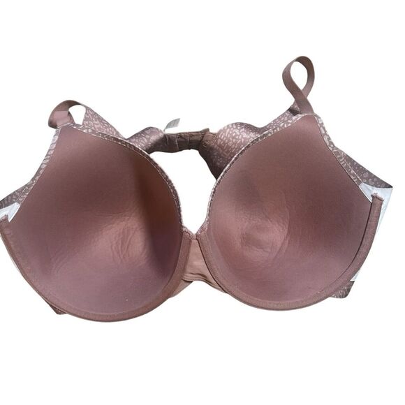 Cacique Bra Pink Leopard Smooth Lightly Lined Full Coverage Underwire 44 DDD - Picture 2 of 9